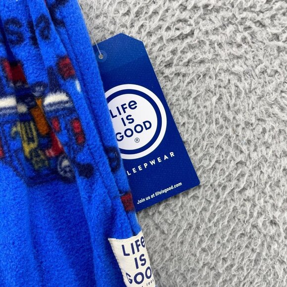 Good Life Sleeping PJ Boys Pants Medium Blue Dog Back Car Medium Weight Fleece - Picture 3 of 14